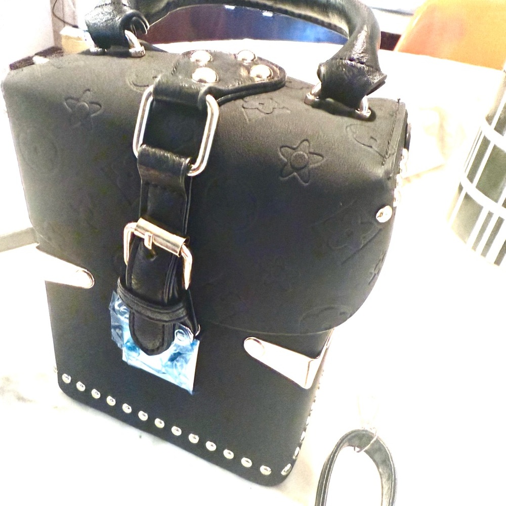 Elegant Black Designer Inspired  Handbag